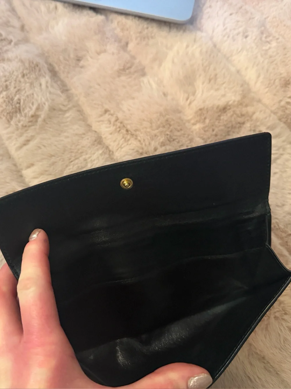 Bottega Veneta Black Leather Fold Wallet